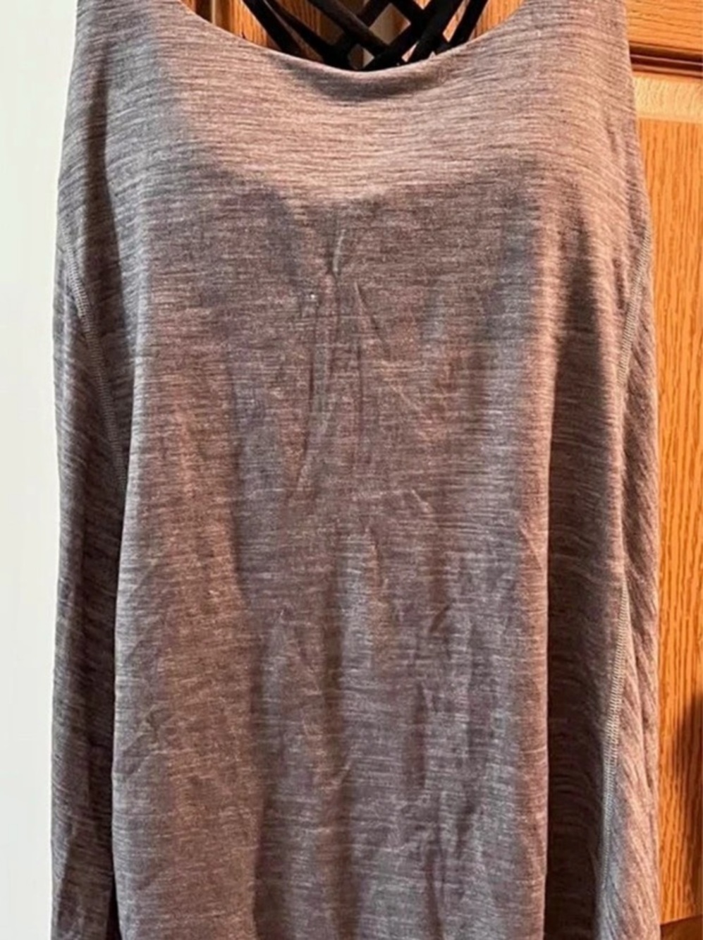 Lululemon Free To Be Serene Tank (2-in-1) ) Gray & Black Strappy Tank Top
